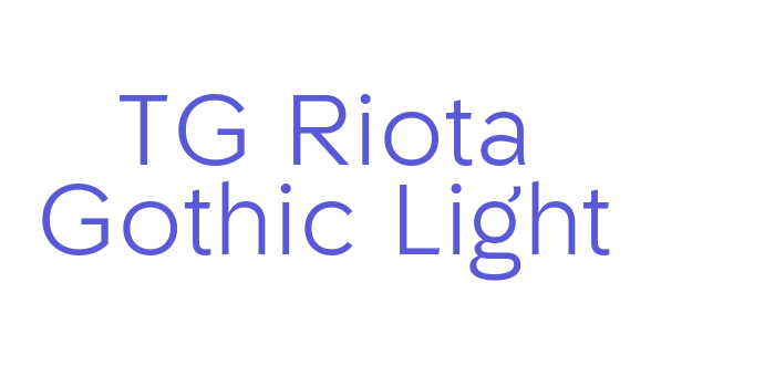 TG Riota Gothic Light Font Download