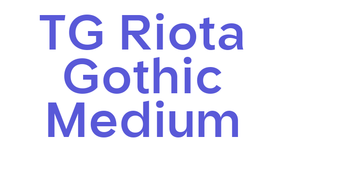 TG Riota Gothic Medium Font