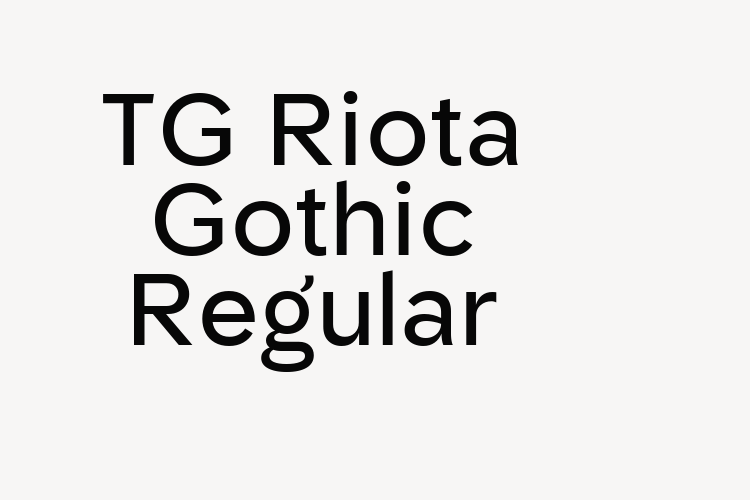 TG Riota Gothic Regular font download