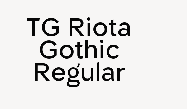 TG Riota Gothic Regular Font