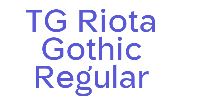 TG Riota Gothic Regular Font