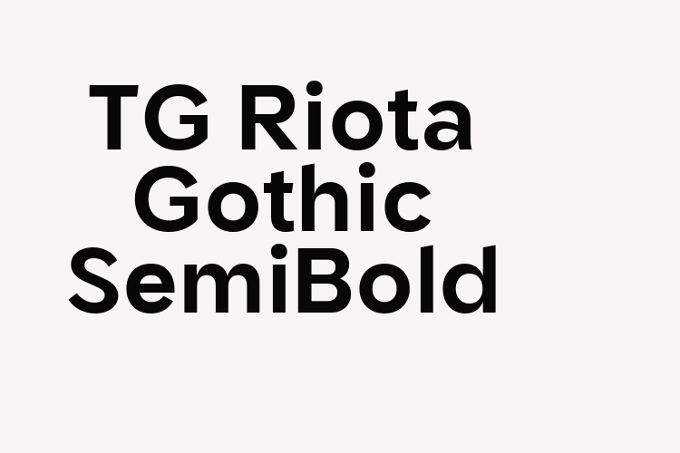 TG Riota Gothic SemiBold font download