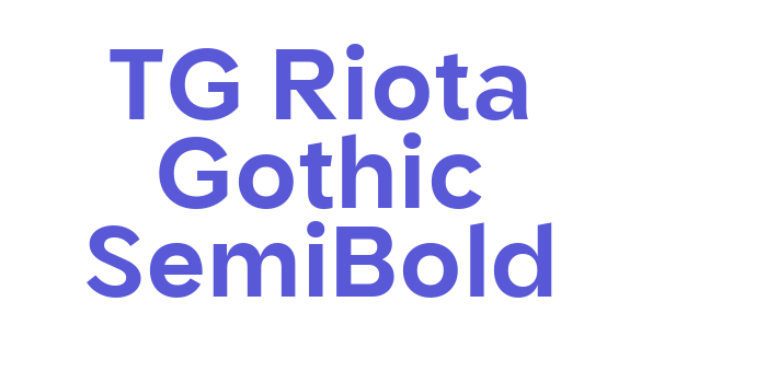 TG Riota Gothic SemiBold Font Download