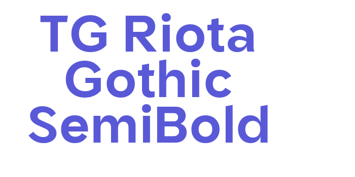 TG Riota Gothic SemiBold Font