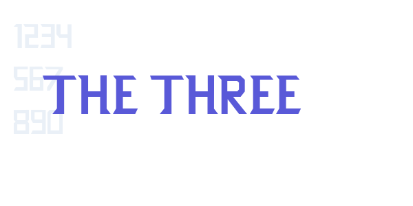 THE THREE font