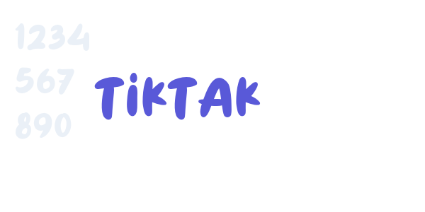 TIKTAK font free