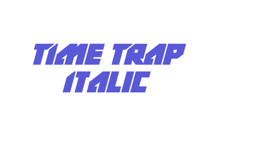 TIme TRap Italic Font