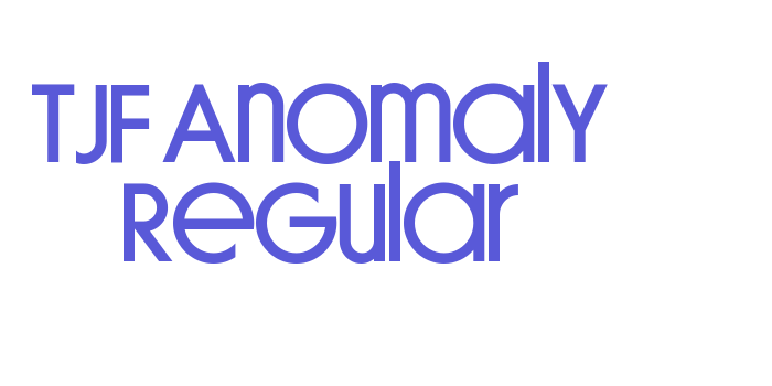 TJF Anomaly Regular Font