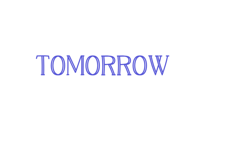 TOMORROW Font Download