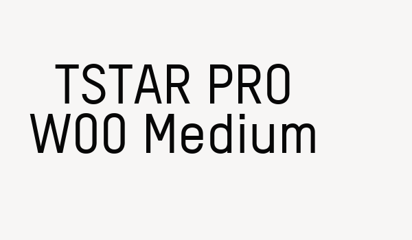 TSTAR PRO W00 Medium Font