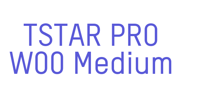 TSTAR PRO W00 Medium Font