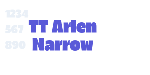 TT Arlen Narrow font free