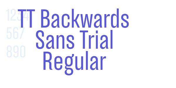 TT Backwards Sans Trial Regular font