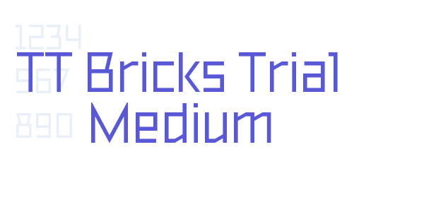 TT Bricks Trial Medium font free