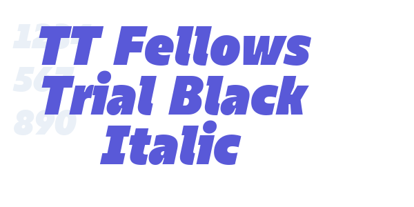 TT Fellows Trial Black Italic font free