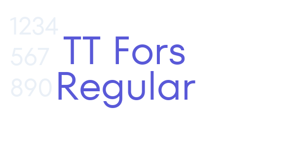 TT Fors Regular font free