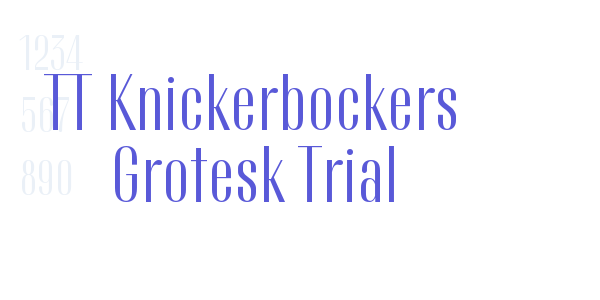 TT Knickerbockers Grotesk Trial font free