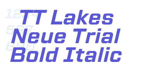 TT Lakes Neue Trial Bold Italic font free