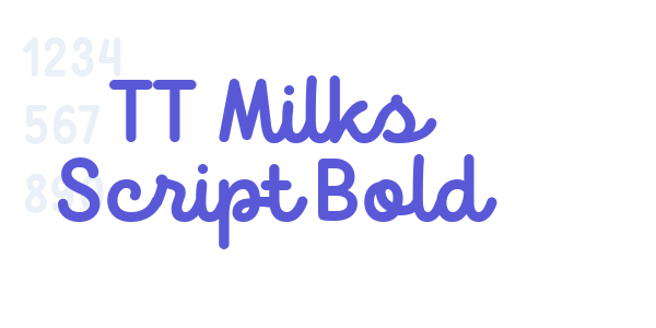 TT Milks Script Bold font