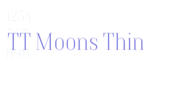 TT Moons Thin font free