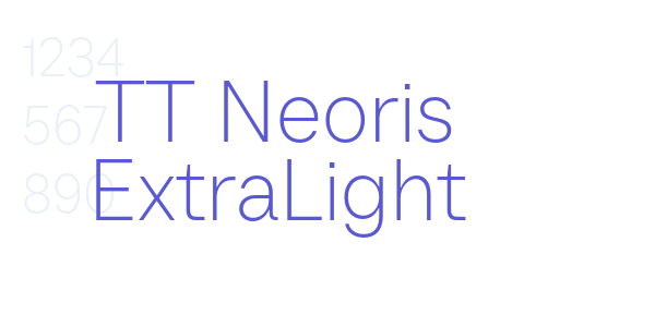 TT Neoris ExtraLight font free