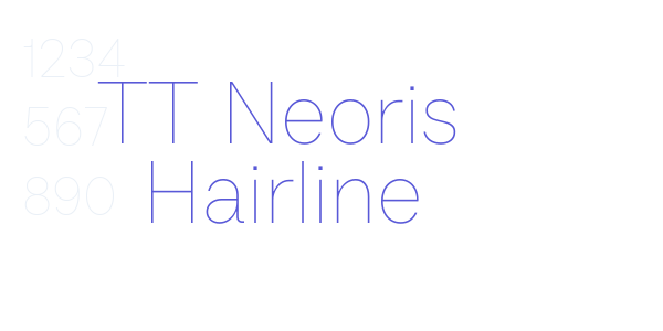 TT Neoris Hairline font free