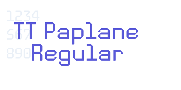 TT Paplane Regular font free