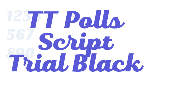 TT Polls Script Trial Black font