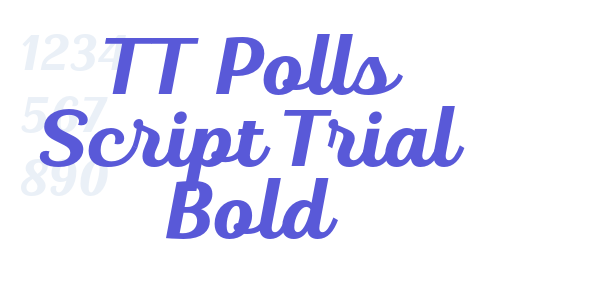 TT Polls Script Trial Bold font free