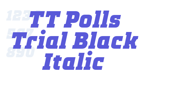 TT Polls Trial Black Italic font