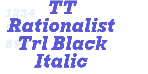 TT Rationalist Trl Black Italic font