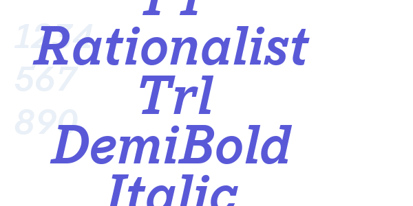 TT Rationalist Trl DemiBold Italic font free