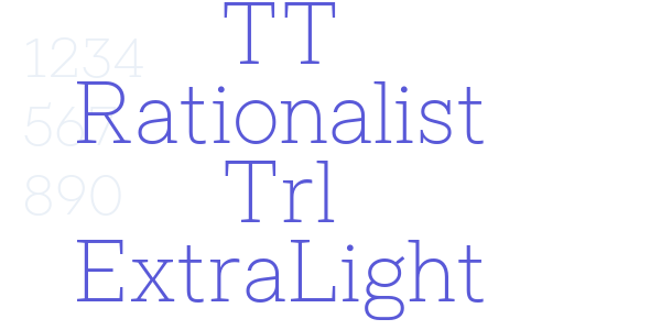 TT Rationalist Trl ExtraLight font free