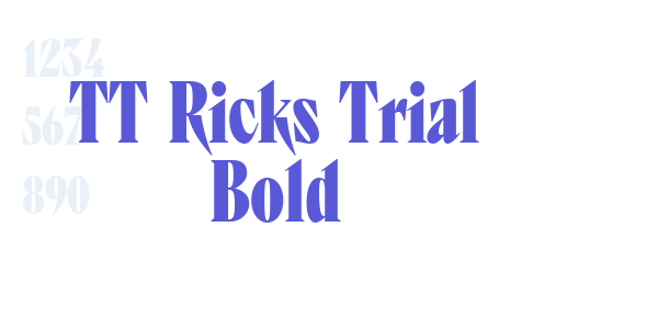 TT Ricks Trial Bold font free