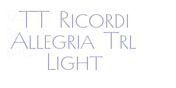 TT Ricordi Allegria Trl Light font