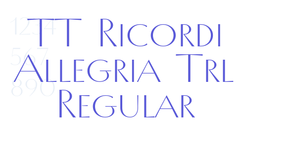 TT Ricordi Allegria Trl Regular font