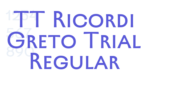 TT Ricordi Greto Trial Regular font free