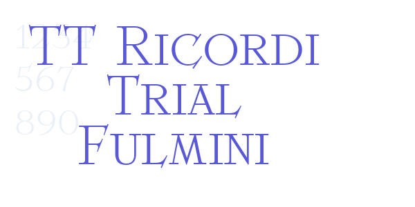 TT Ricordi Trial Fulmini font free