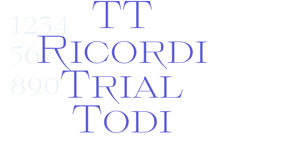 TT Ricordi Trial Todi font free