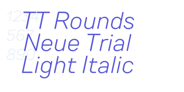 TT Rounds Neue Trial Light Italic font