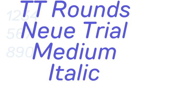 TT Rounds Neue Trial Medium Italic font