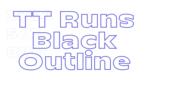 TT Runs Black Outline font