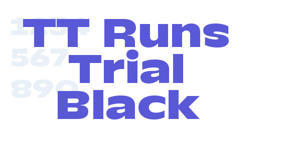 TT Runs Trial Black font