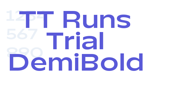 TT Runs Trial DemiBold font free