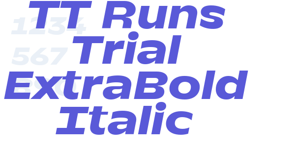 TT Runs Trial ExtraBold Italic font free