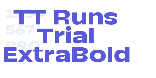 TT Runs Trial ExtraBold font free