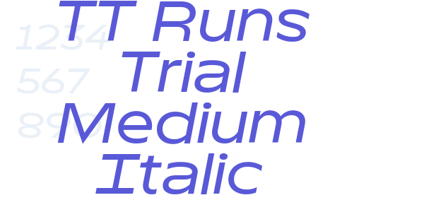 TT Runs Trial Medium Italic font free