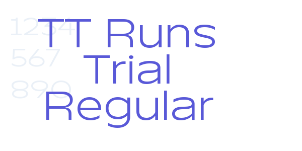 TT Runs Trial Regular font free