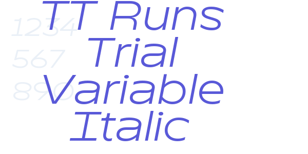 TT Runs Trial Variable Italic font free