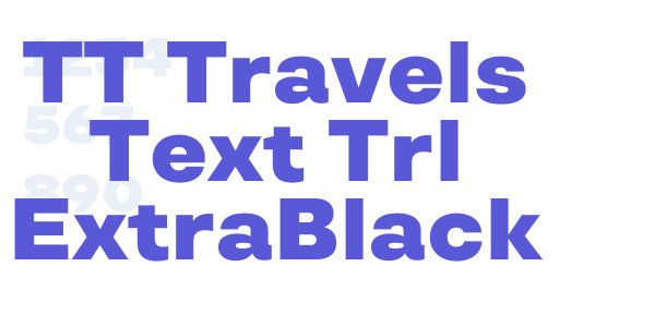 TT Travels Text Trl ExtraBlack font free